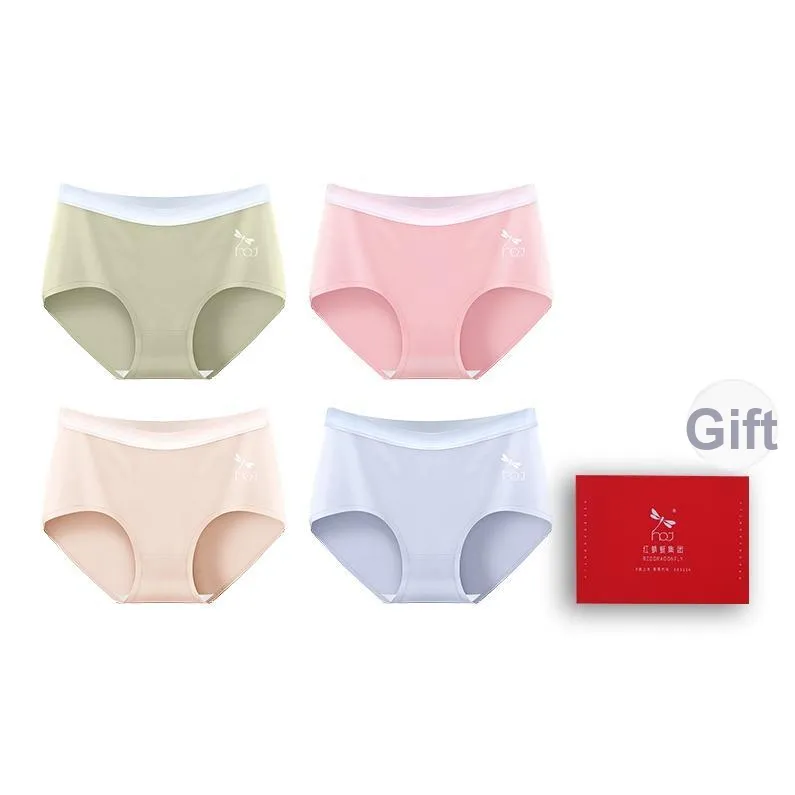 RED DRAGONFLY 50S Pure Cotton Underpants Women's 4 Piece Gift Box Sets