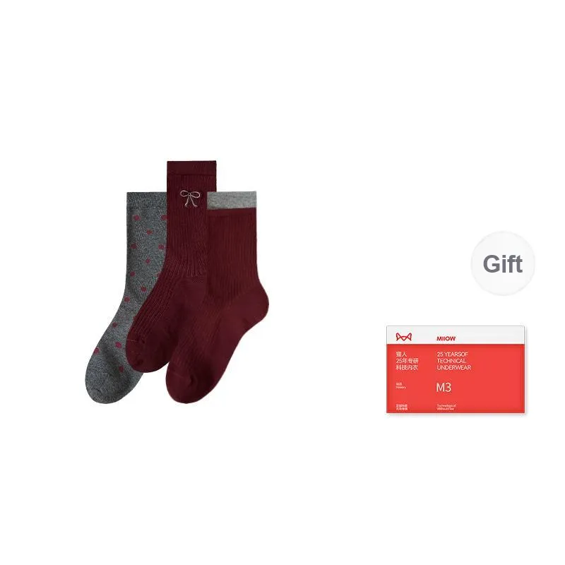 MIIOW Trend Party Series Mid-Calf Socks Women's Shopping Bag Combo Set-7