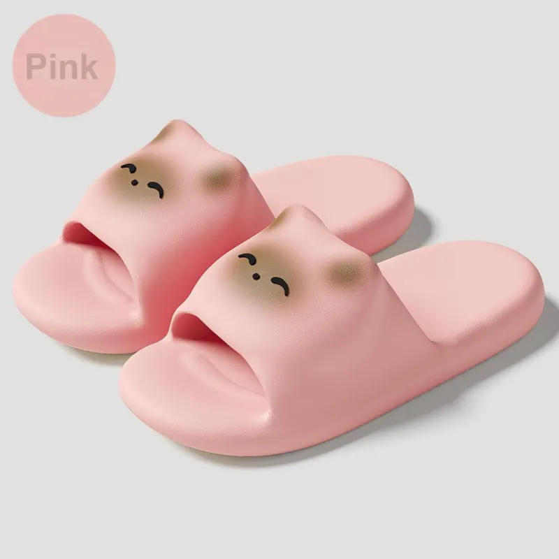 JINGEYU Cartoon Cat Slippers Home Indoor Soft Sole Squashy And Bouncy Feeling Slippers Slip Resistant Eva Slippers-9