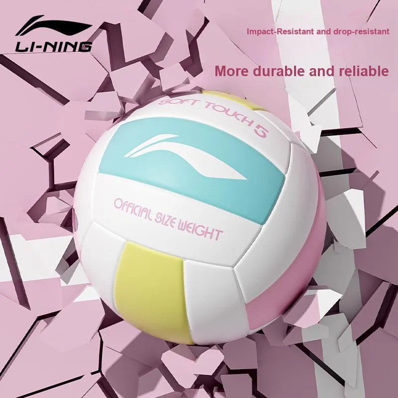 LiNing PVC Size 5 Ball Volleyball Unisex White-1