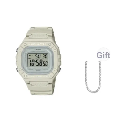 CASIO DIGITAL Series Кварцевый механизм Смольный ремешок Часы Унисекс Серый циферблат