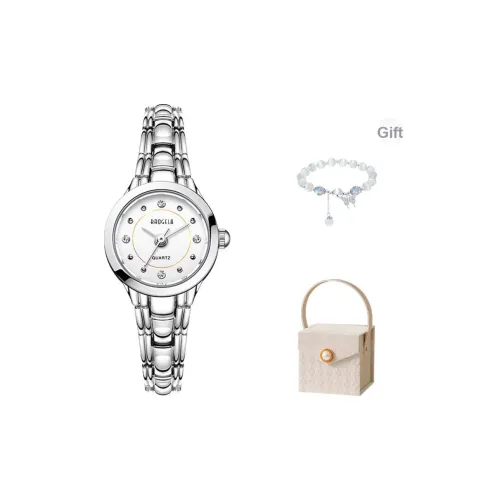 BAOGELA Кварцевый механизм сплав ремешок женские часы белый циферблат