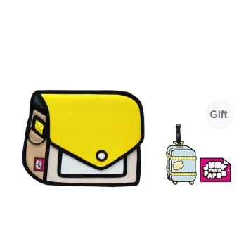 JumpFromPaper Polyester Fabric Shoulder Bag Crossbody Bag Small Size Unisex Little Soldier Yellow