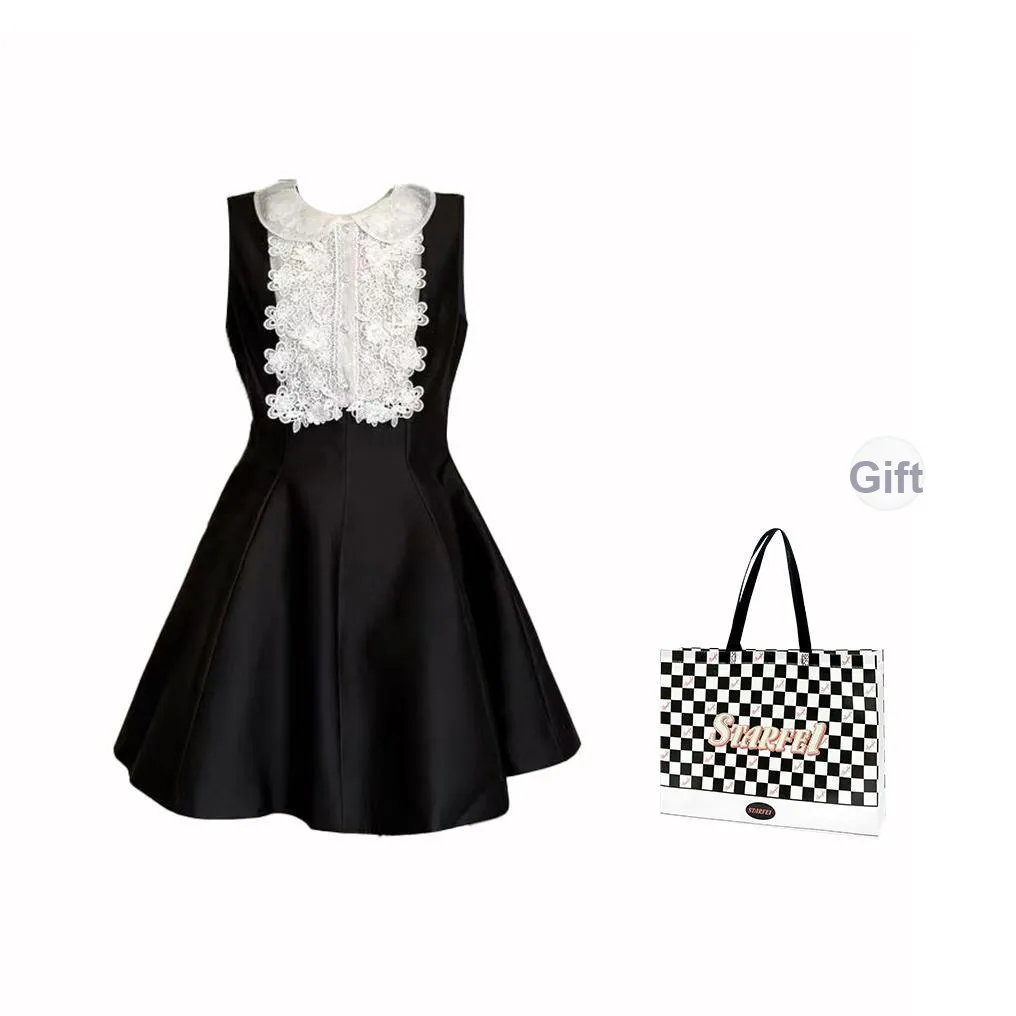 STARFEI Без рукавов Платье Женское Черное