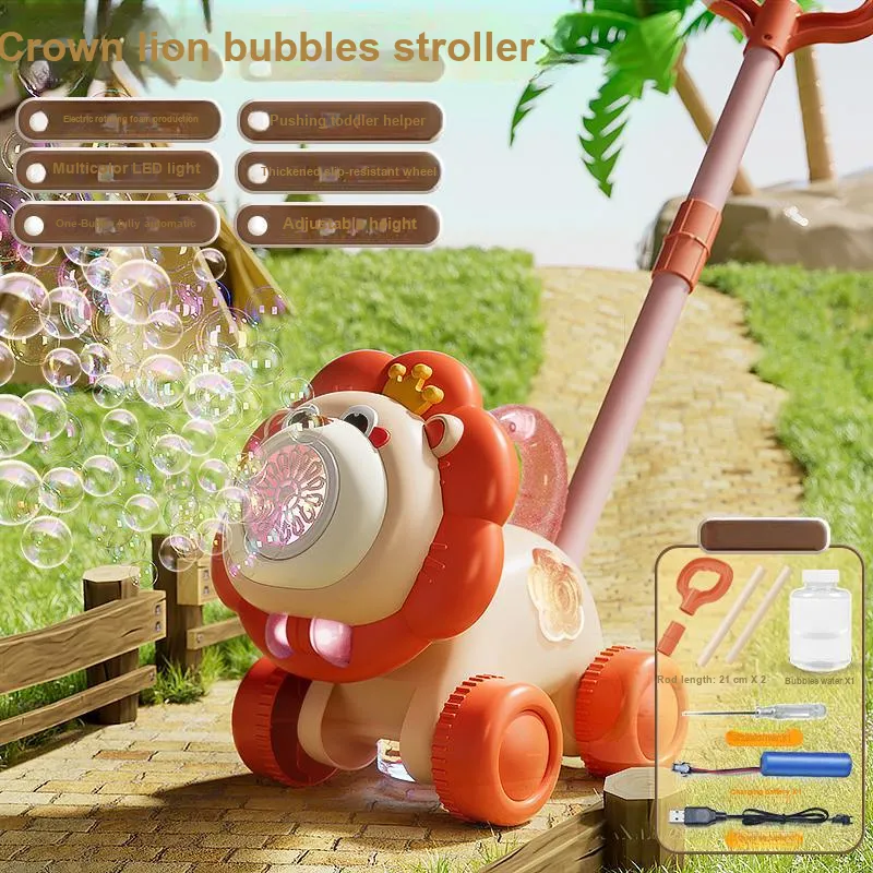 Hidicci Toy Handheld Stroller Fully Automatic Bubble Machines-2