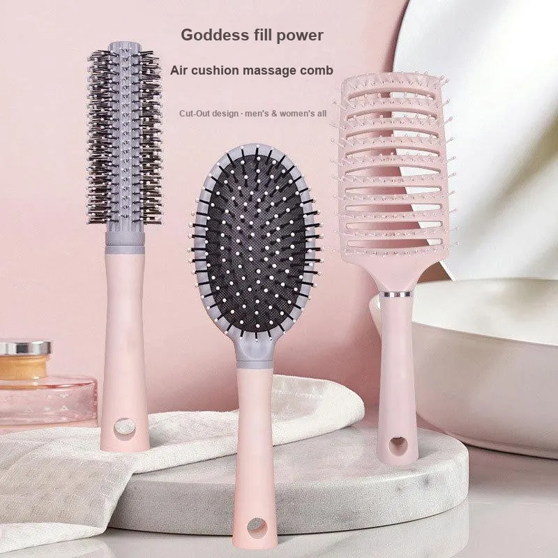 JINGLINGLONG Comb Upright Long Handle Airbag Comb Air Cushion Comb Massage Comb Styling Comb Unisex Hair Brush-2