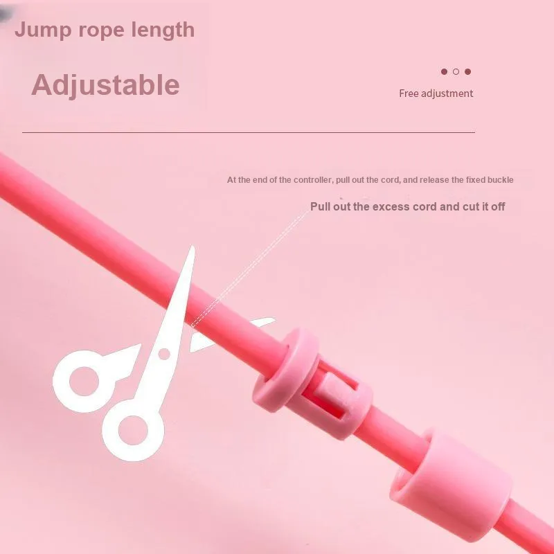 Ledomoda Fitness Training Non Countable Jump Ropes Fitness Crowd PVC Rope ABS Controller 2.8m-2