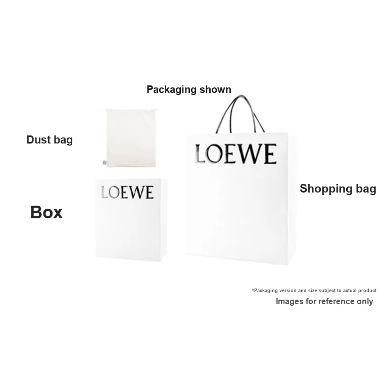 LOEWE Puzzle Solid Color One Shoulder Handbag Mini Women's White-4