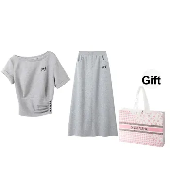 XUANSHU Two Piece Skirt Sets Women's