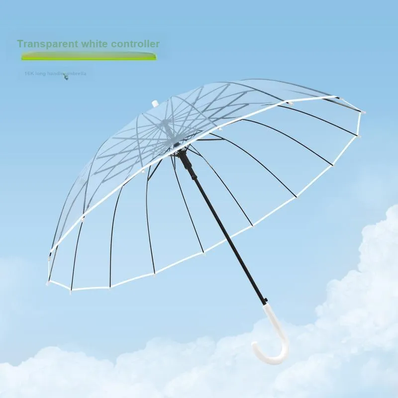 Imono Large Size Double Umbrella With Long Handle White, Black, Various Styles-1
