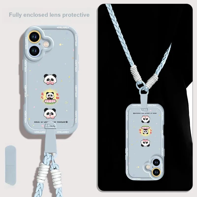 Sen Dog Silicone Material With Lanyard Backpack Style Phone Cases Compatible With Apple 16 Pro Max/Pro/Plus/15/14/13-39
