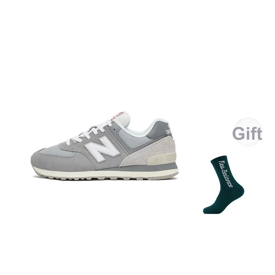 New Balance NB 574 Casual Shoes Unisex Low Top Gray/White