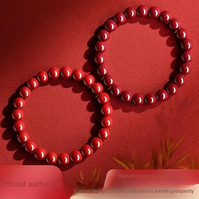 ZHIZUO Natural Cinnabar Bracelets Unisex-1