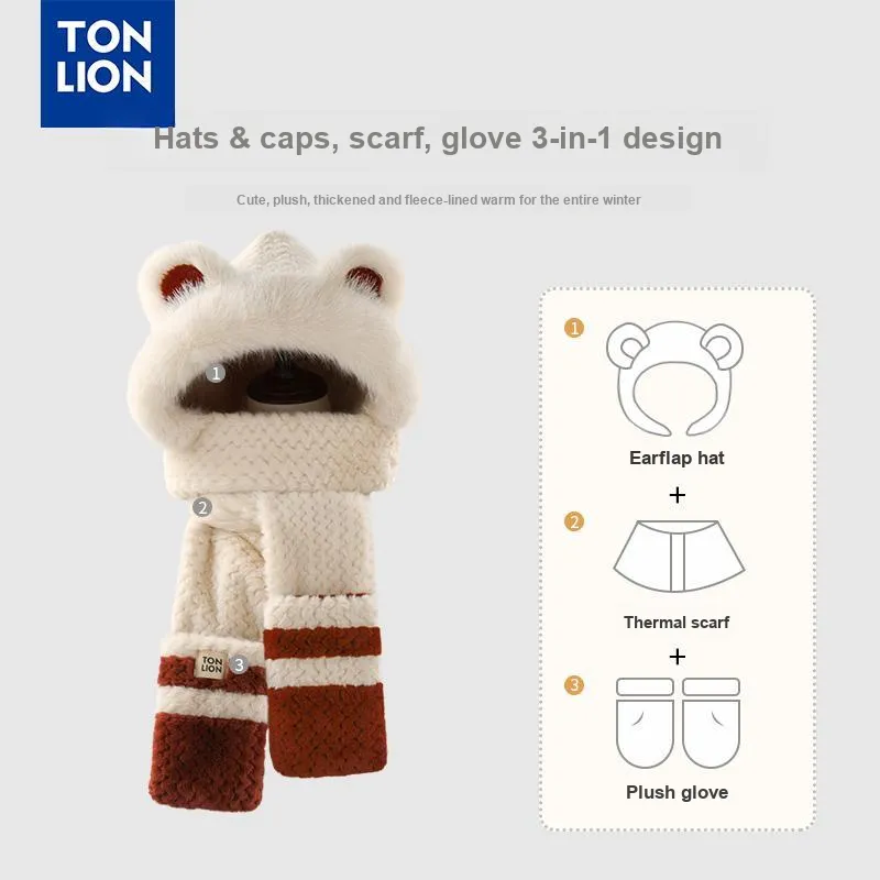 Tonlion Polyester Hoods & Plush Hats Unisex-2