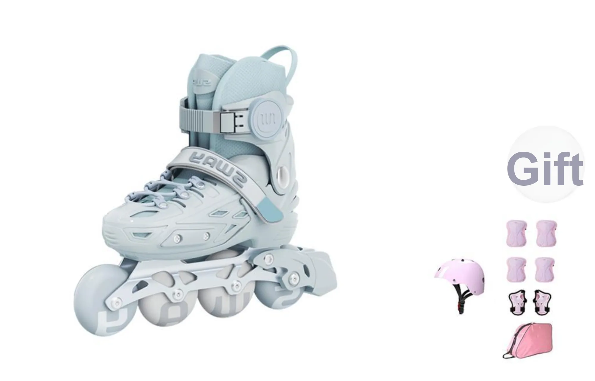 Sway Roller Skates TPR/PP Eco Friendly Material Casual Freestyle Dual Use Unisex S/M/L Pink/Blue