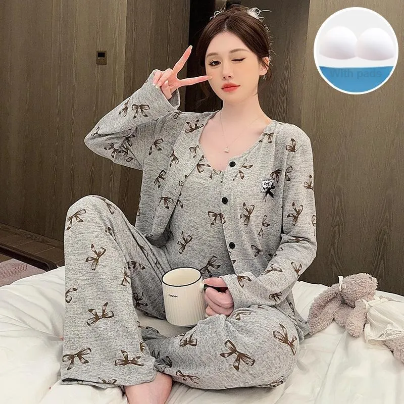 Sleeping Beauty Pajama Set Women's Light Gray-2