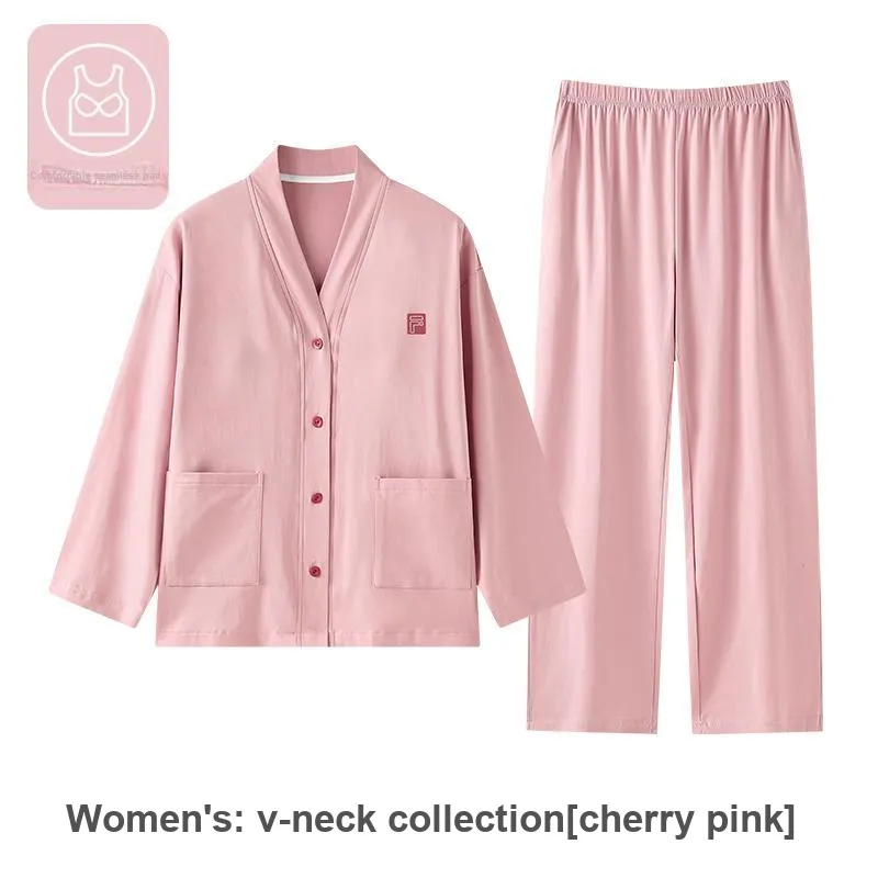 ZAO FU NIAO Pajama Set Women's Cherry Blossom Pink-1