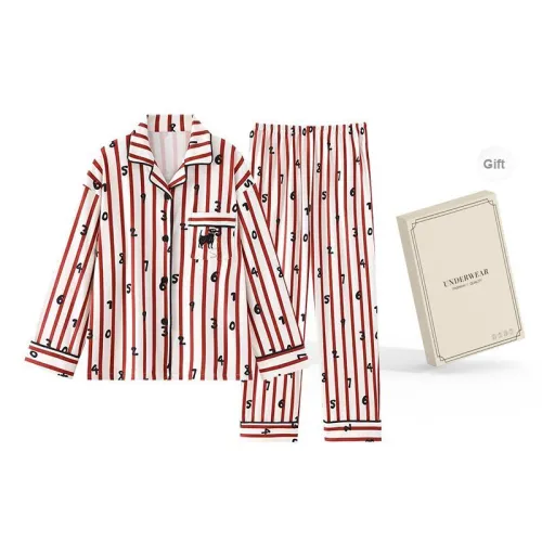 O'MESIK Pajama Set Women's Gift Box Set Red
