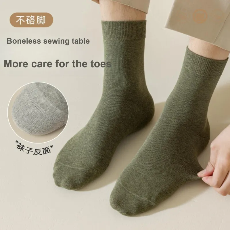 XXLLG Mid Calf Socks Men's 4 Pack-3