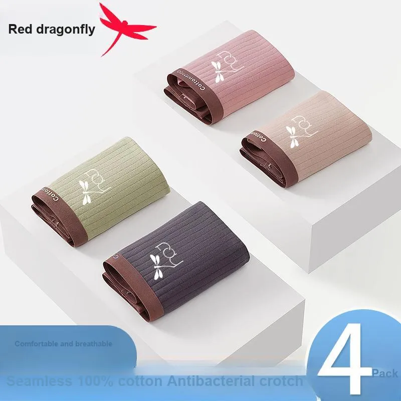 RED DRAGONFLY Cotton Panties Women's 3 Pack Gift Box Set-5
