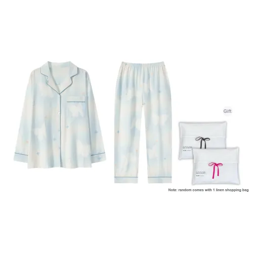 WANANNI Пижамный комплект женский градиентный синий