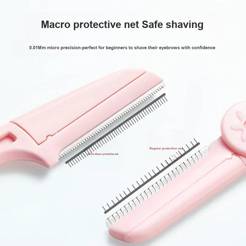 JIAOXUEFEI Eyebrow Razor-Men And Women's Brow Shaver And Brow Repair Tool-Foldable Micro Brow Trimmer-4-Piece Set-1