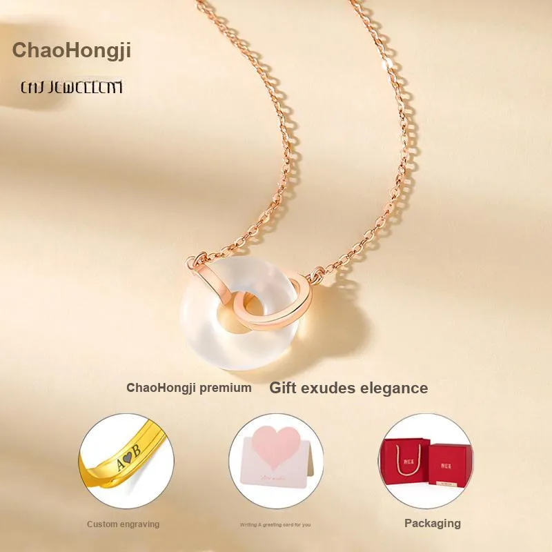 CHAOHONGJI Natural Chalcedony Necklaces Women's-1