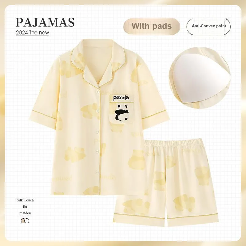 Han Ziduo Pajama Set Women's Warm Yellow-1