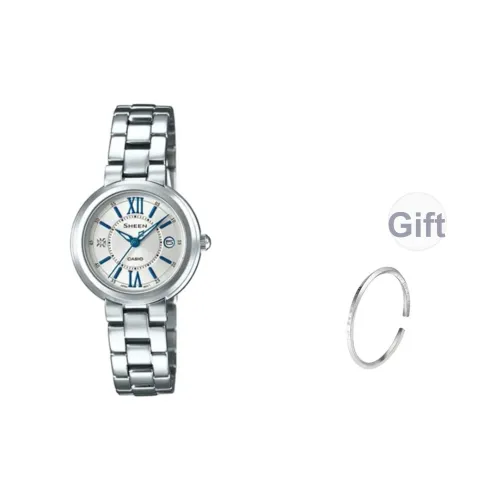 CASIO Кварцевый механизм Часы Женские Серебристый циферблат