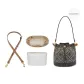 Medium Size DuPont Paper Liner+Brown Crossbody Shoulder Strap