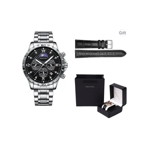 MEXVEL Кварцевый механизм Мужские часы 42mm*42mm*12mm Черный