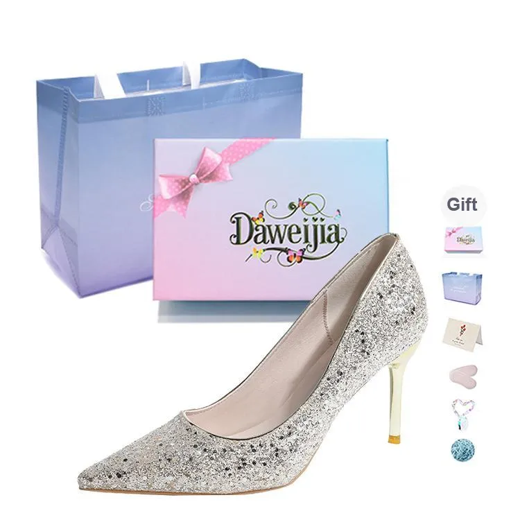 Dawei's House Slim Heel High Heels Women's Gift Box Set-21