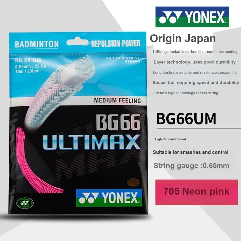 YONEX Stretch Type Badminton Racket Strings Gray Red-2