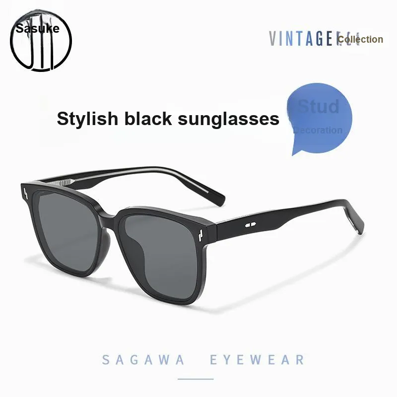 Sagawa Plate Frame TR/Memory Plastic Square Sunglasses Unisex-2