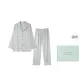 [Gift Box Set]Long-Sleeved Top+Pants (Silver Gray) Plum and Bamboo Subtle Texture Men's Clothing Sets