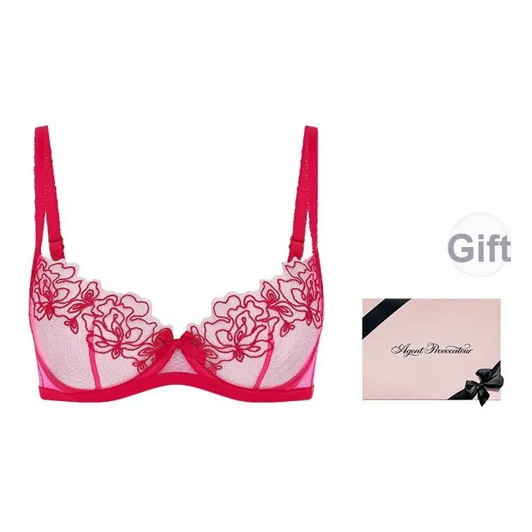 Agent Provocateur Lindie Floral-embroidered Underwire Bra
