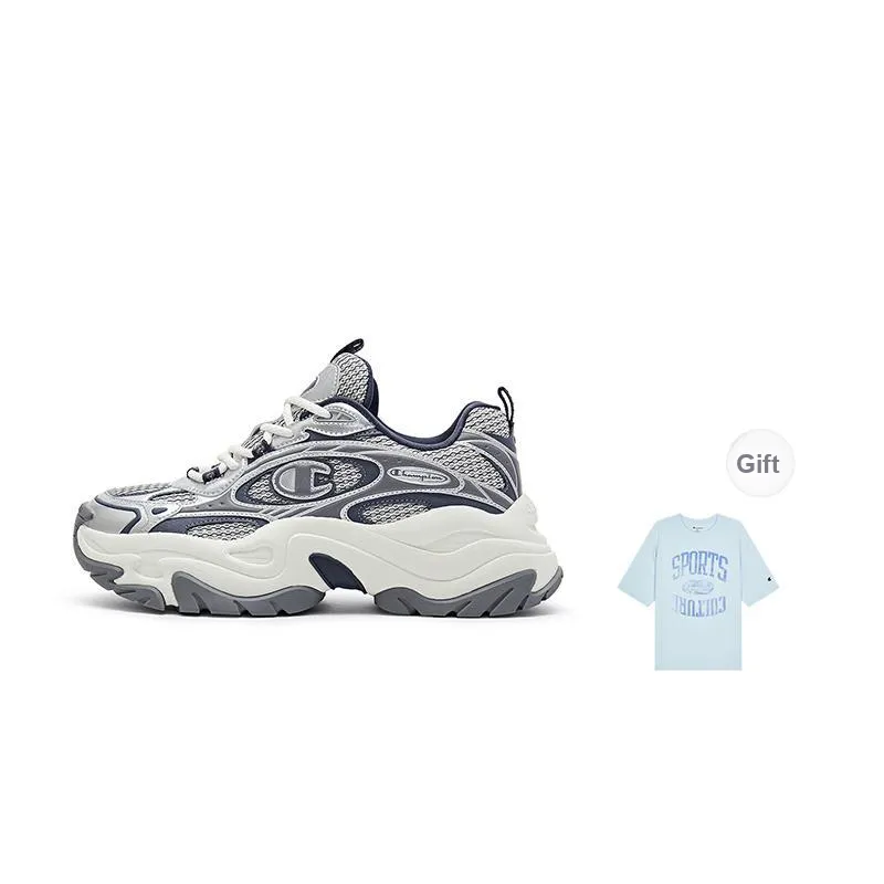 Champion Nebula Thousand Layer Champ XXL Galaxy Low Top Chunky Sneakers Men's Dark Silver