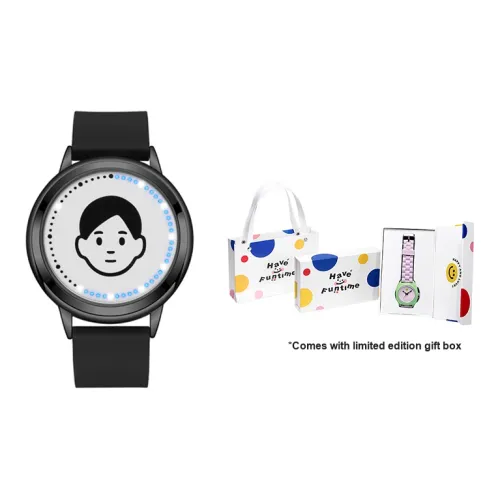 Funtime Электроника Механизм Силиконовый Ремешок Часы Унисекс Черный Циферблат