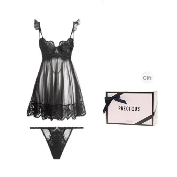 METE WHALE MT Nightgown Women's Gift Box Set Black