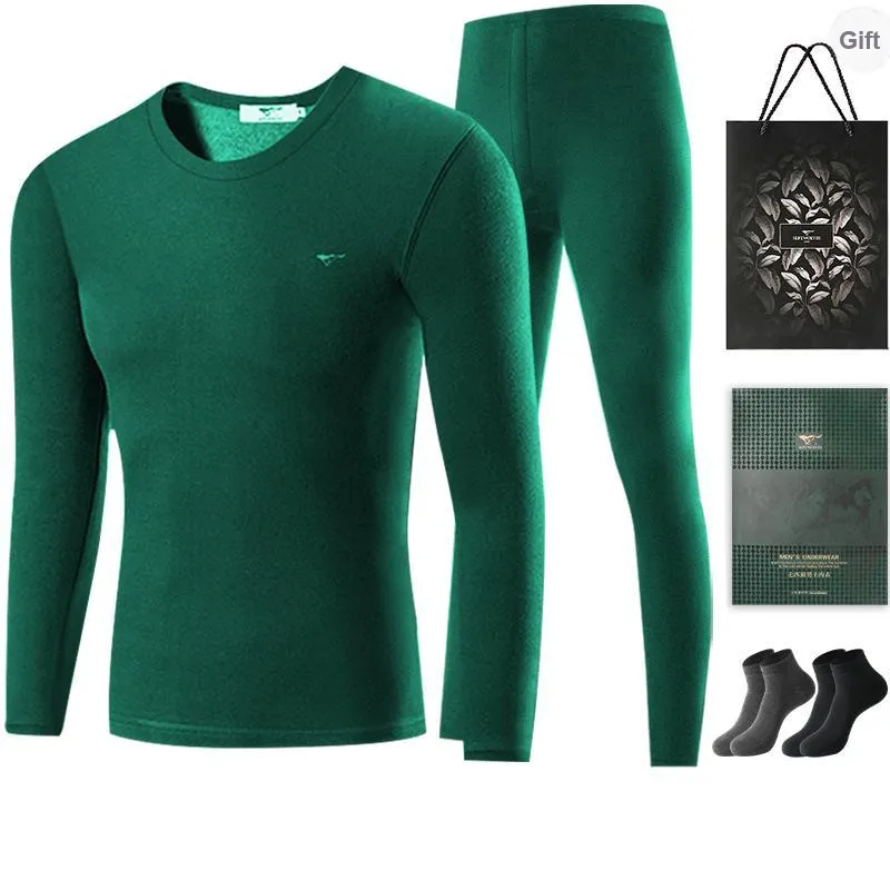 SEPTWOLVES Thermal Set Fall And Winter Men's Gift Box Set+Shopping Bag-20