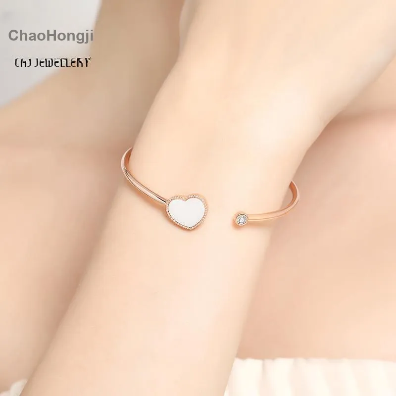 CHAOHONGJI 925 Sterling Silver Bangles Women's-4