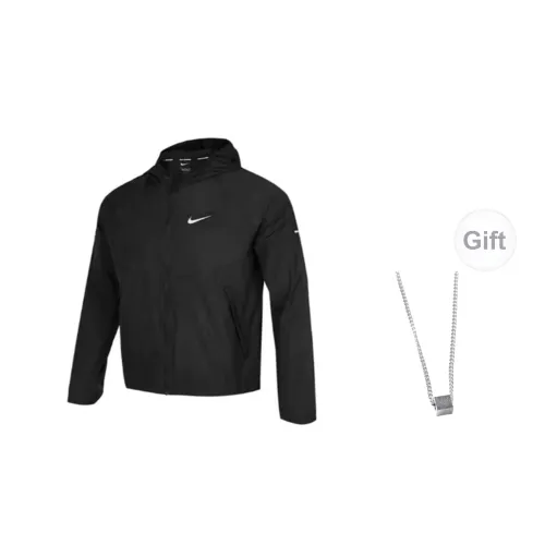 Nike Sports Life Series Jackets Men Black Includes Necklaces