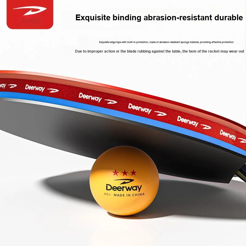 DEERWAY Ping Pong Paddles Unisex 5 Layer Poplar Base With Fragrance Carbon-5