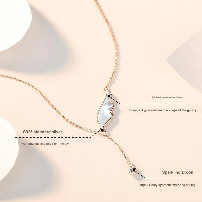 JESCAKOO 925 Sterling Silver Necklaces Women's Rose Gold-2