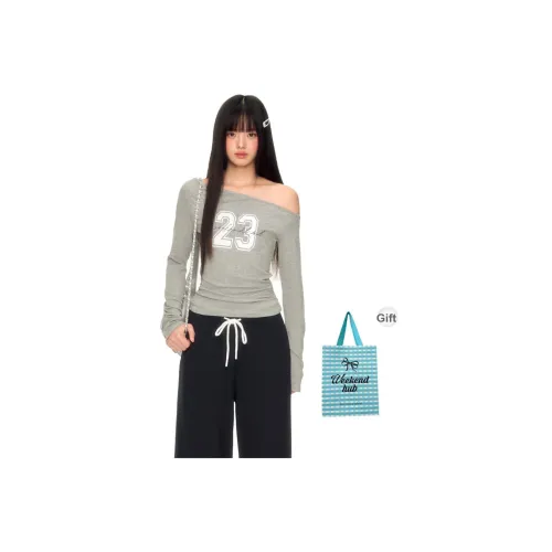 WEEKEND HUB Серый Женские T-рубашки