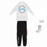 White+Blue Mesh Belt Black+White Signature Socks