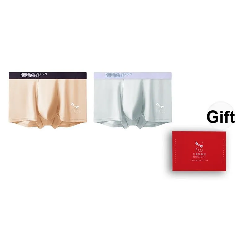 RED DRAGONFLY 50S 100% Cotton Underpants Men's 2 Boxes Of Gift Sets