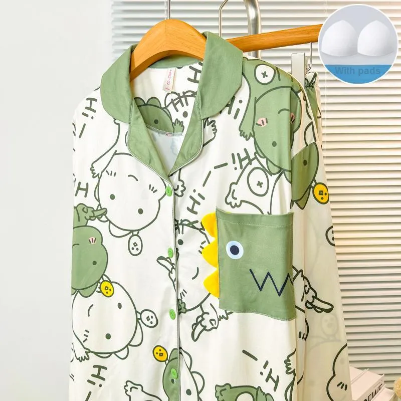 Sleeping Beauty Pajama Set Women's Green-3