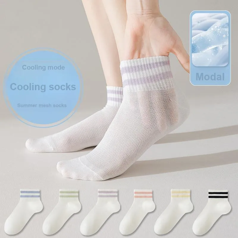 Lan Miao Mid Calf Socks Women's 6 Pack-4