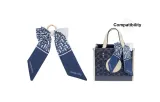 Blue Silk Scarf[Finished Product Bowknot]